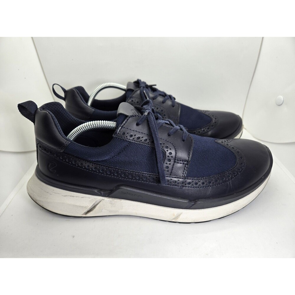 ECCO Biom 2.2 Shoes Men's 10.5 Blue Leather Casual Athletic Comfort Gym Sneakers